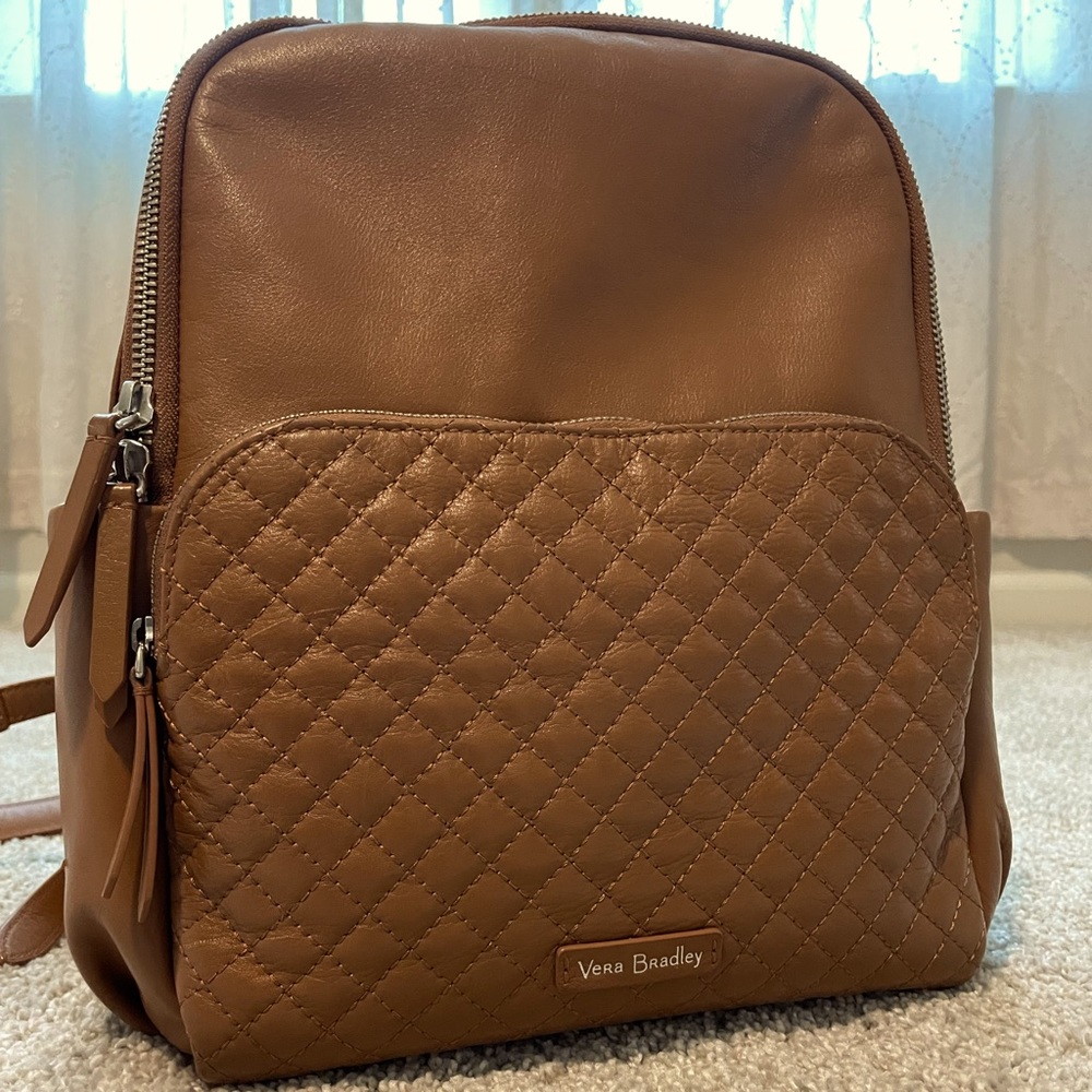 Vera Bradley genuine leather small backpack